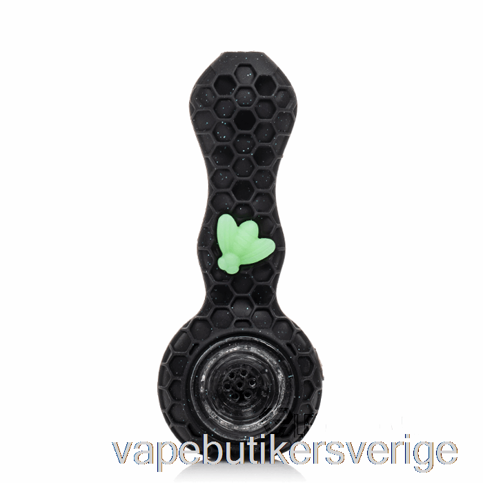 Vape Sverige Stratus Bee Silikonsked Glänsande Panter (glittersvart / Uv Grönt Bi)